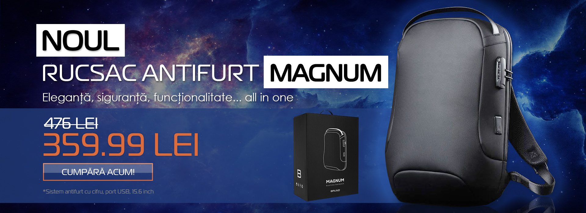 Rucsac antifurt MAGNUM