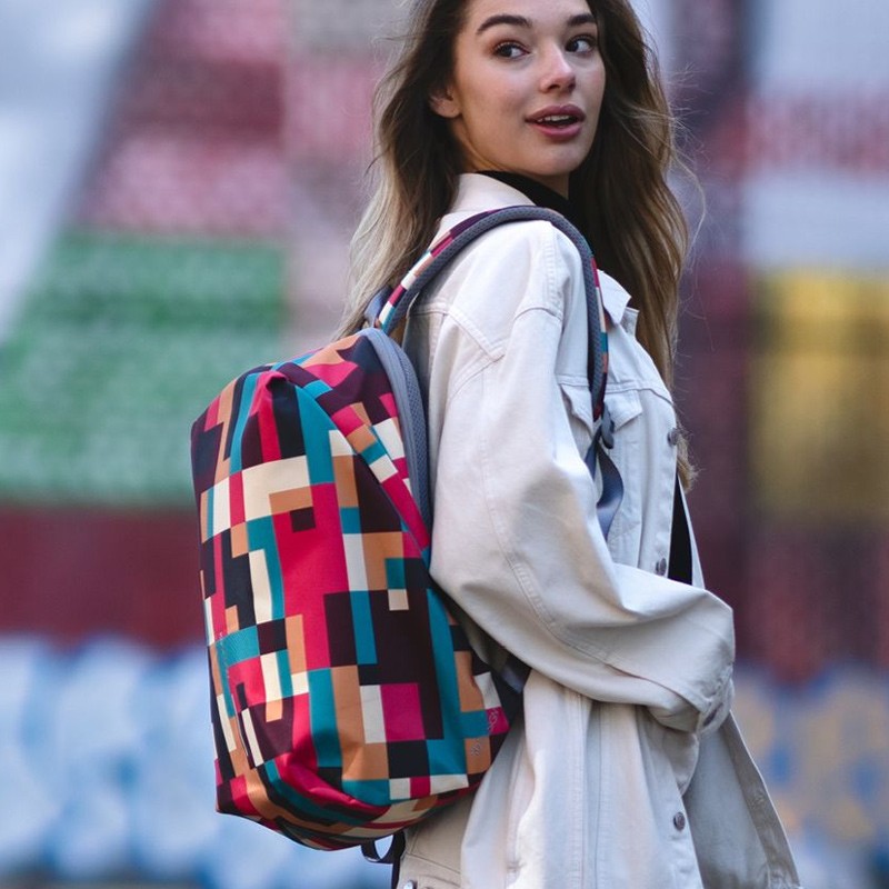 Rucsac antifurt Bobby Soft Art Geometric - Editie Limitata, 15.6 inch