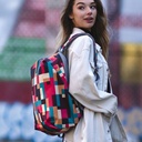 Rucsac antifurt Bobby Soft Art Geometric - Editie Limitata, 15.6 inch